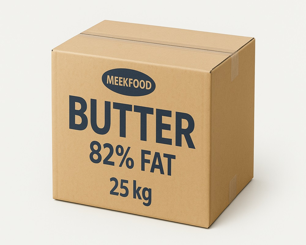 MEEKFOOD Unsalted Butter 82% Fat in 25kg export carton